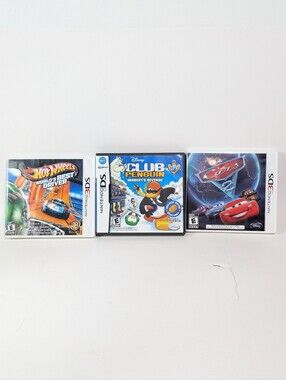3 Nintendo DS Games Club Penguin Herbert's Revenge Cars 2 Hot Wheels Best Driver